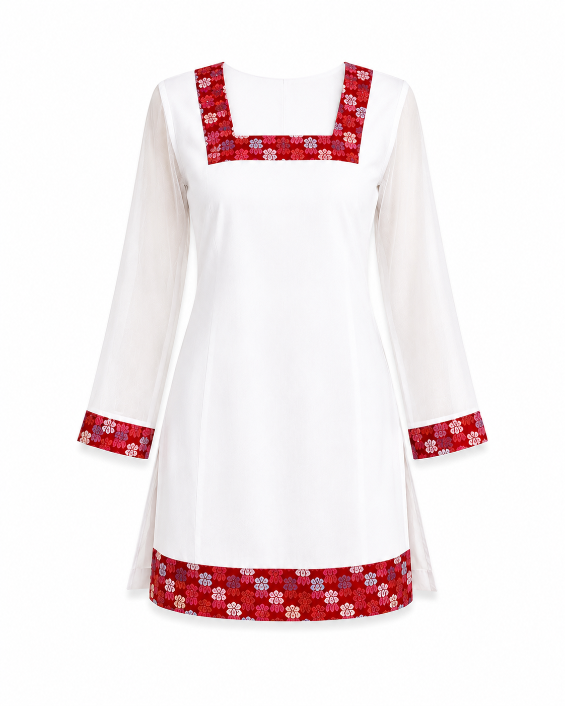 White Newari Kurthi Top