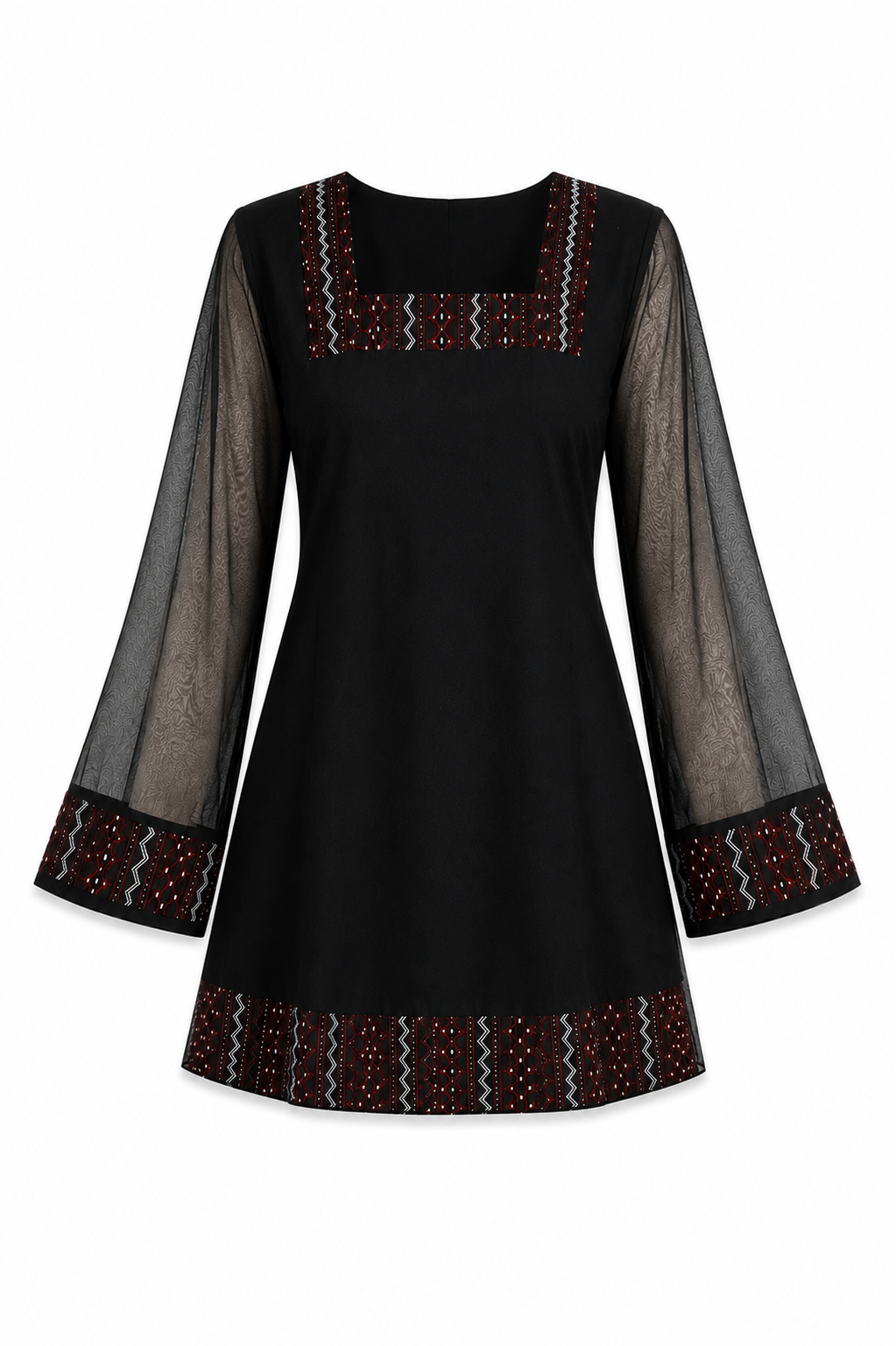 Black Newari Kurthi Top